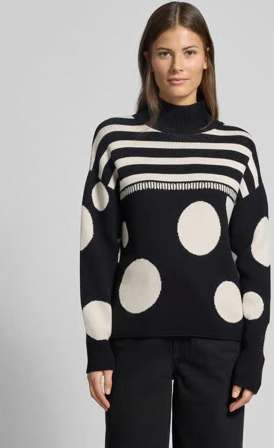 Oui Gebreide pullover met turtleneck - Foto 2