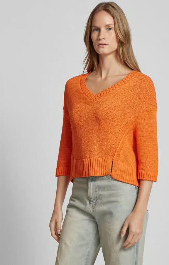 Oui Gebreide pullover met V-hals - Foto 2