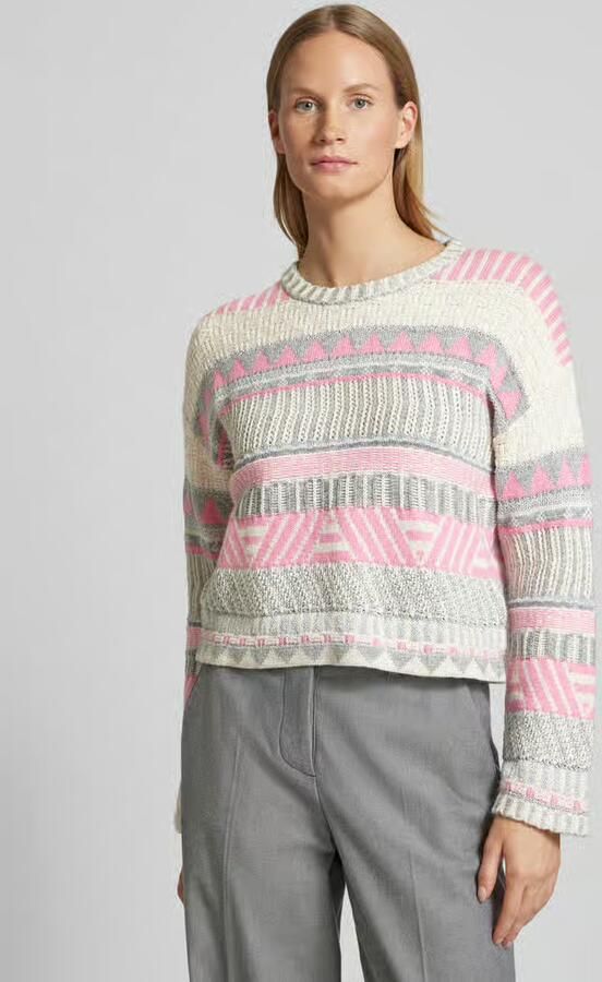 Oui Gebreide pullover met extra brede schouders - Foto 2