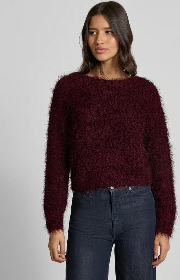 Oui Gebreide pullover van effectgaren met ronde hals - Foto 5