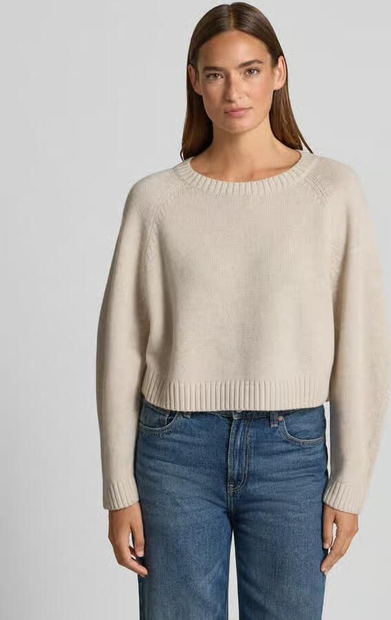 Oui Gebreide pullover van wolmix met ronde hals - Foto 2
