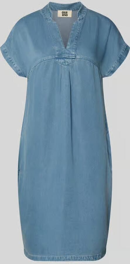 Oui Knie-lange denimjurk met tuniekkraag - Foto 4