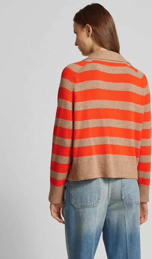 Oui Loose fit gebreide pullover van wolmix