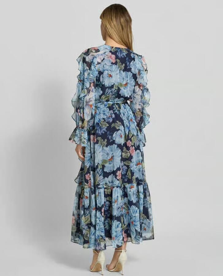 Oui maxi-jurk met ruches en knoopsluiting - Foto 2
