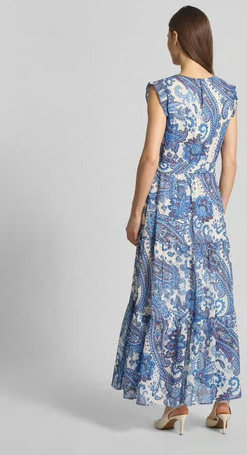 Oui Midi-jurk in all-over look met Strikceintuur - Foto 2