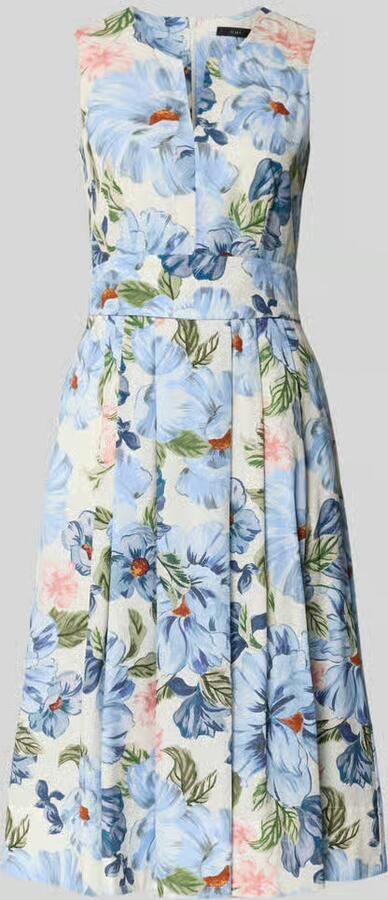 Oui midi-jurk met all-over bloemenmotief - Foto 4