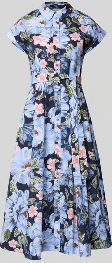 Oui midi-jurk met all-over bloemenmotief - Foto 4