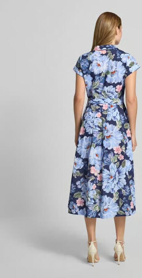 Oui midi-jurk met all-over bloemenmotief - Foto 3