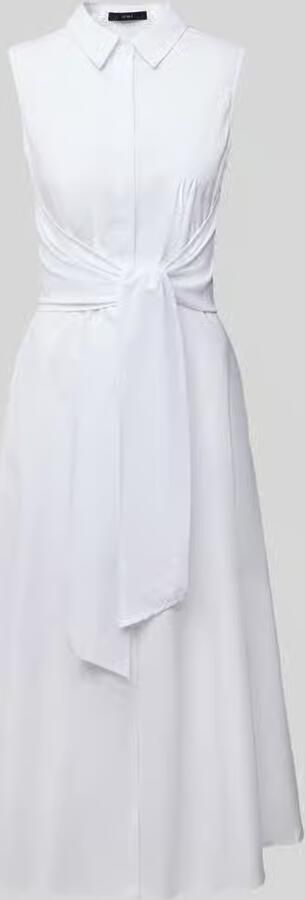 Oui Midi-jurk met knoopdetail