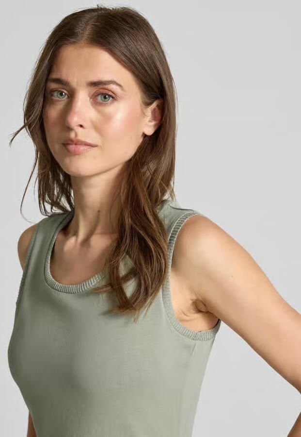 Oui Midi-jurk met Ronde hals