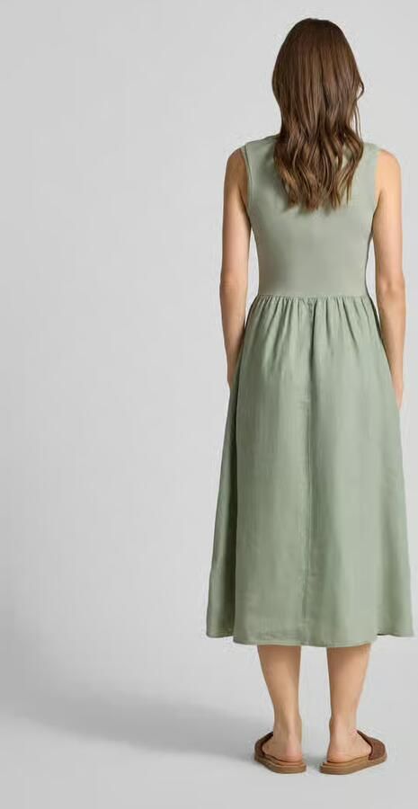 Oui Midi-jurk met Ronde hals - Foto 3