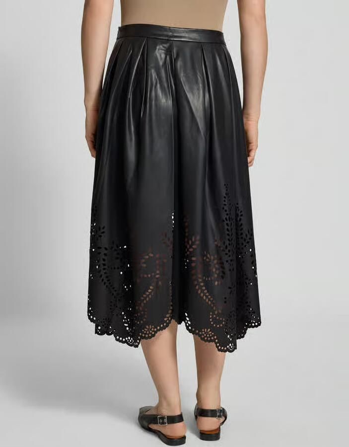 Oui Midirok in leerlook met ritssluiting
