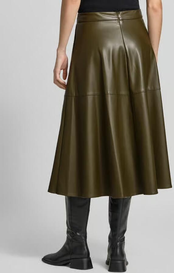 Oui Midirok in leerlook met steekzakken - Foto 2