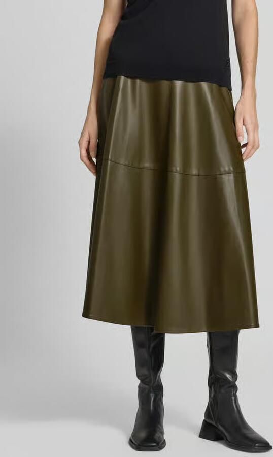 Oui Midirok in leerlook met steekzakken - Foto 3