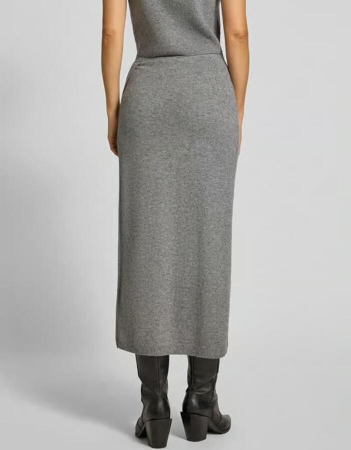 Oui Midirok van wolmix in gebreide look