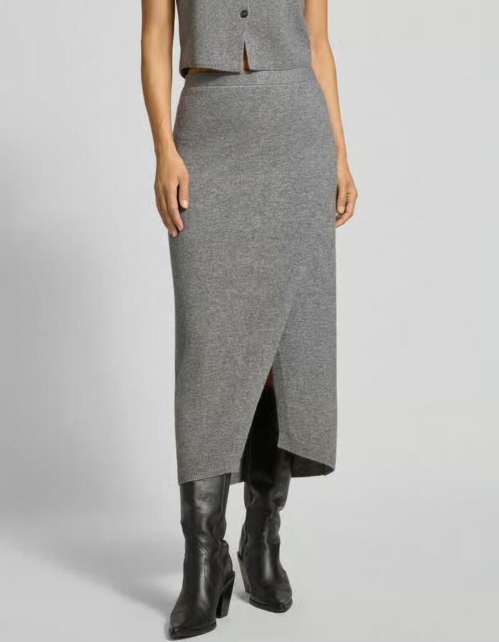 Oui Midirok van wolmix in gebreide look - Foto 2