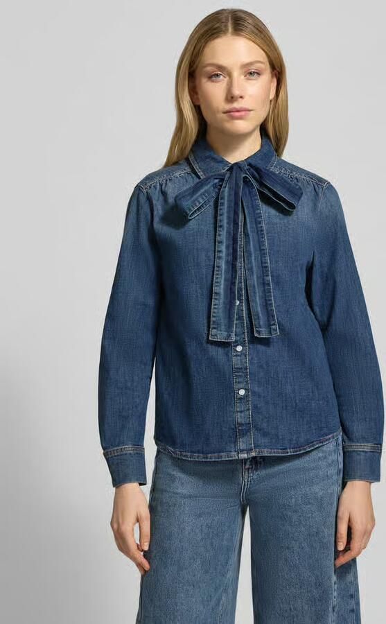 Oui Overhemdblouse in denimlook - Foto 3