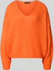 Oui oversized gebreide pullover met mohairgehalte