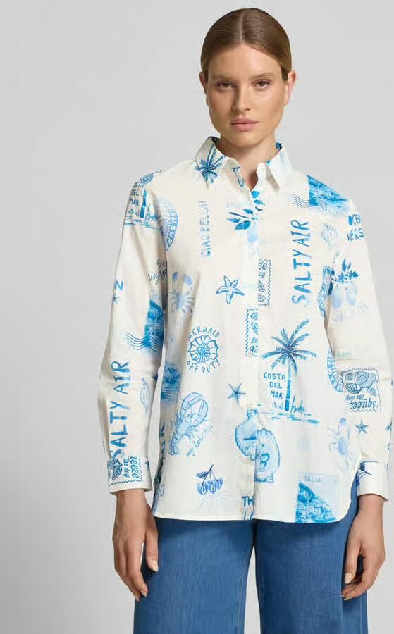 Oui regular fit blouse in all-over look - Foto 2