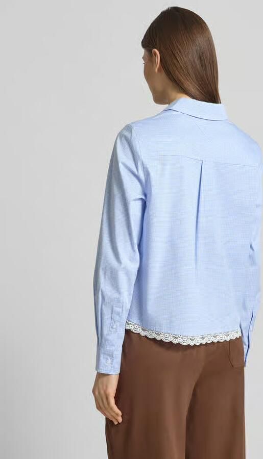 Oui regular fit blouse met label-stitching en kant - Foto 3