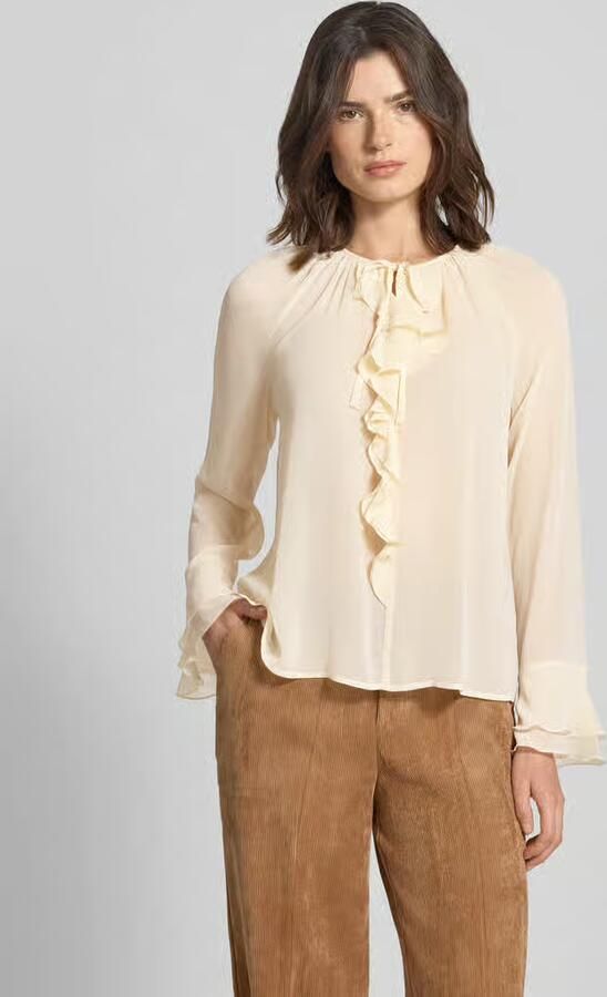 Oui Regular fit blouse met volants - Foto 2