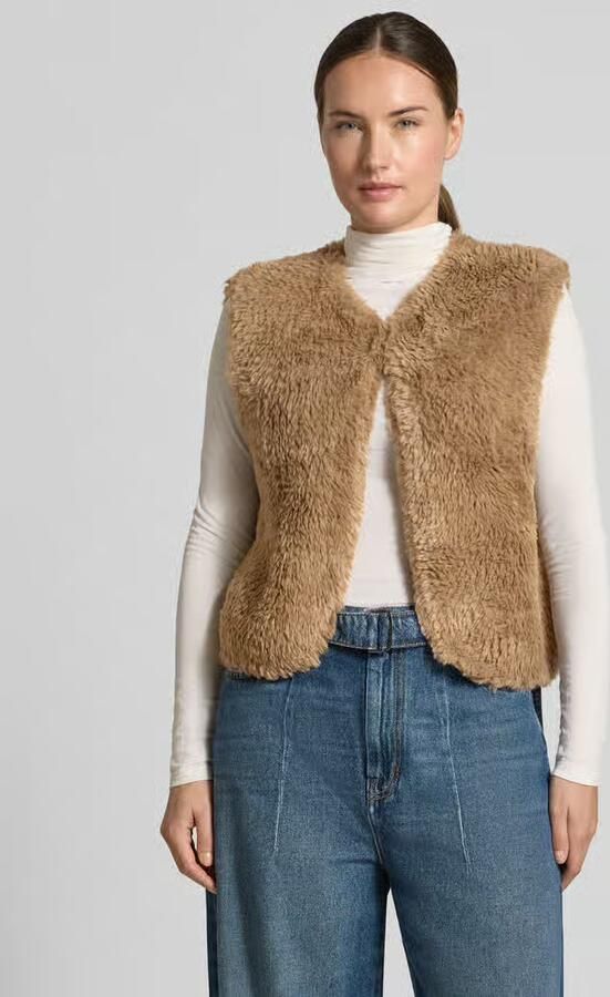 Oui Regular fit bodywarmer van imitatiebont - Foto 2