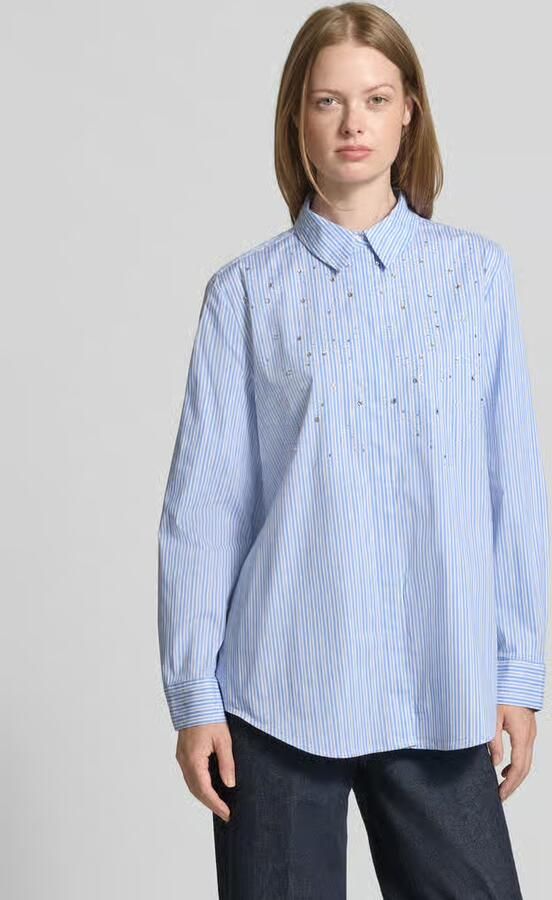 Oui Regular fit overhemdblouse met verlengde achterkant - Foto 5