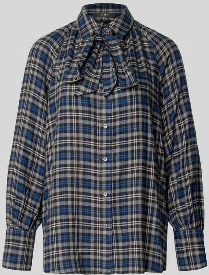 Oui Regular fit overhemdblouse van viscosemix