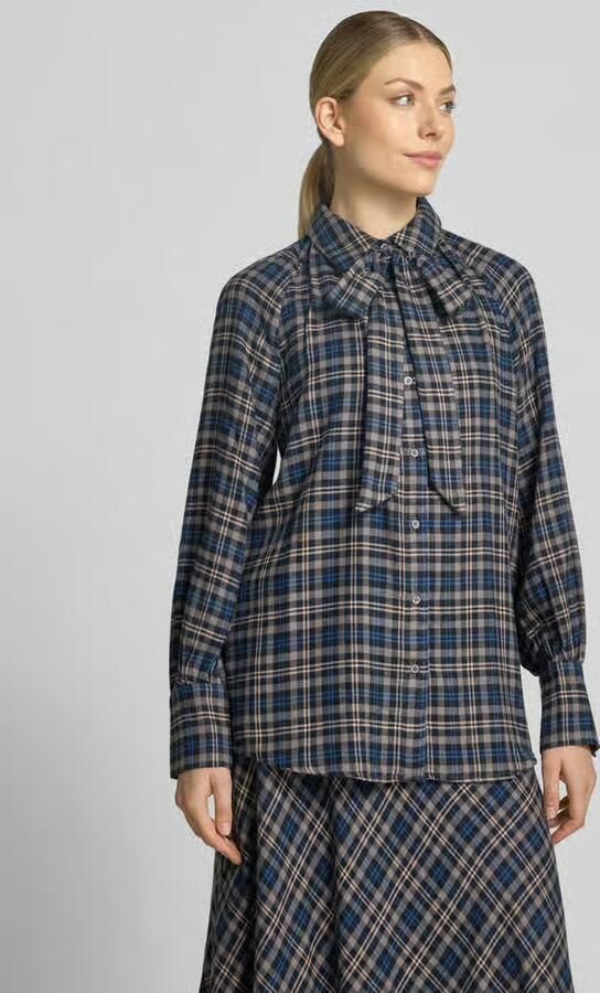 Oui Regular fit overhemdblouse van viscosemix - Foto 3