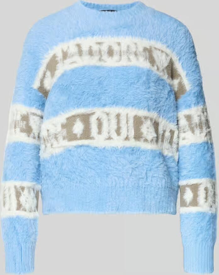 Oui Regular fit pullover in gebreide look met logostitching - Foto 2