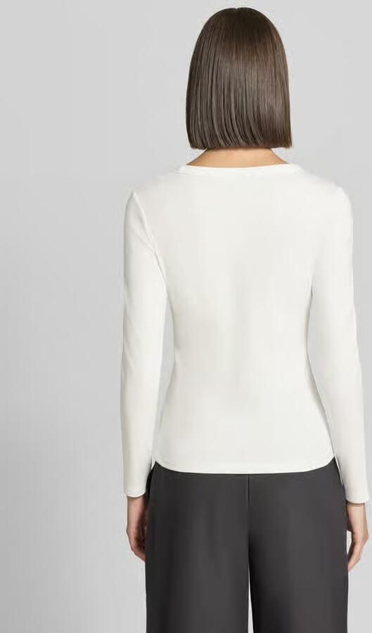 Oui Regular fit shirt met lange mouwen van katoenmix - Foto 3