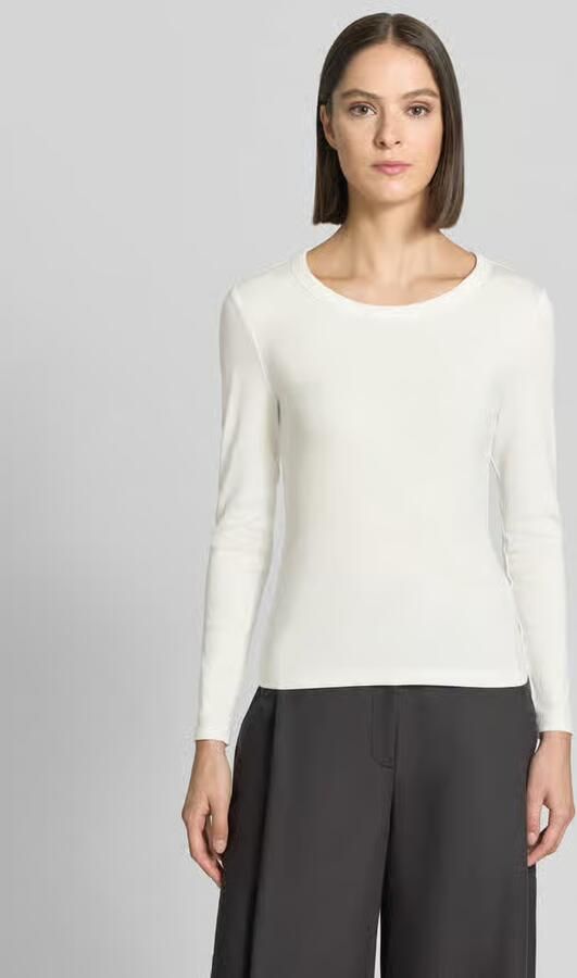 Oui Regular fit shirt met lange mouwen van katoenmix - Foto 2
