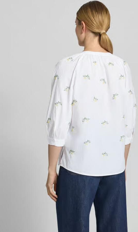 Oui regular fit tuniekblouse met stitchings en 3 4-mouw - Foto 3