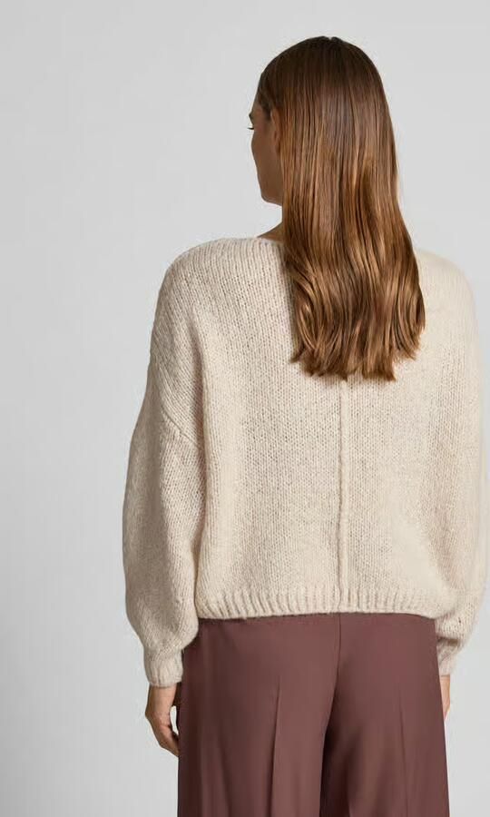 Oui Relaxed fit gebreide pullover met mohairgehalte