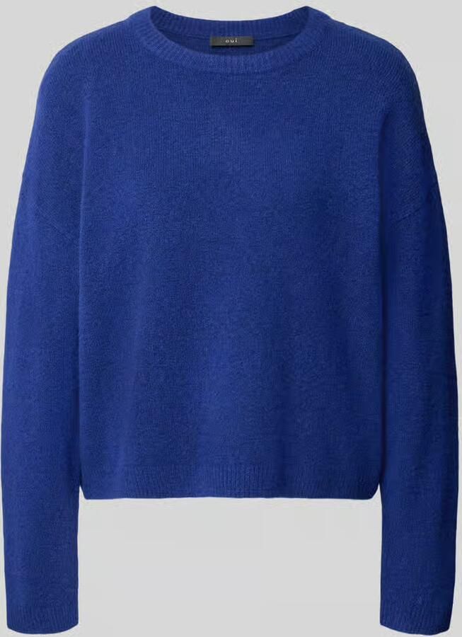 Oui relaxed fit gebreide pullover met wol