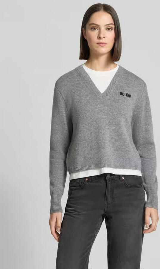 Oui relaxed fit gebreide pullover met wol - Foto 2
