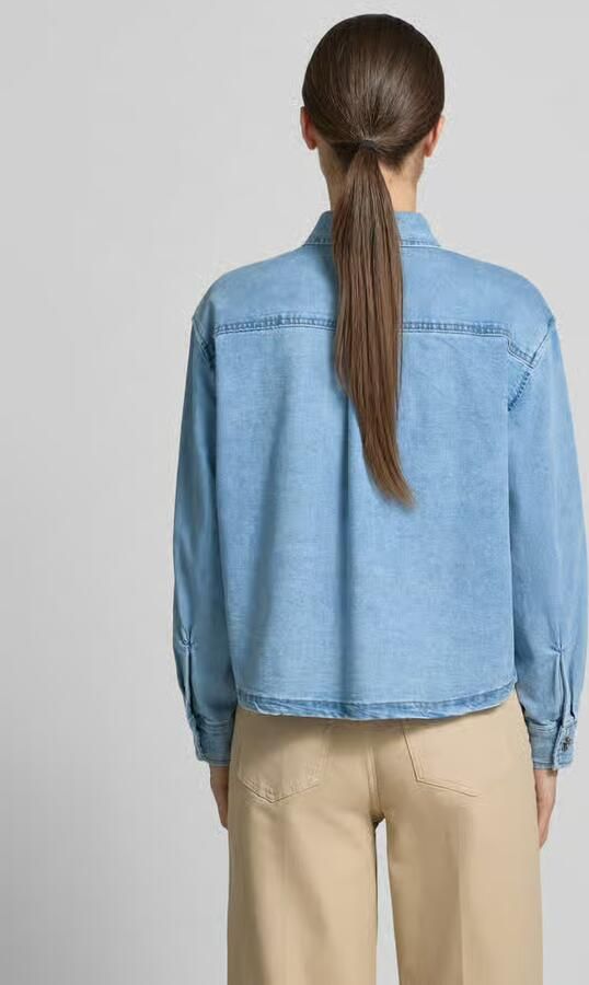 Oui Relaxed fit Jeansblouse met Borstzak - Foto 6
