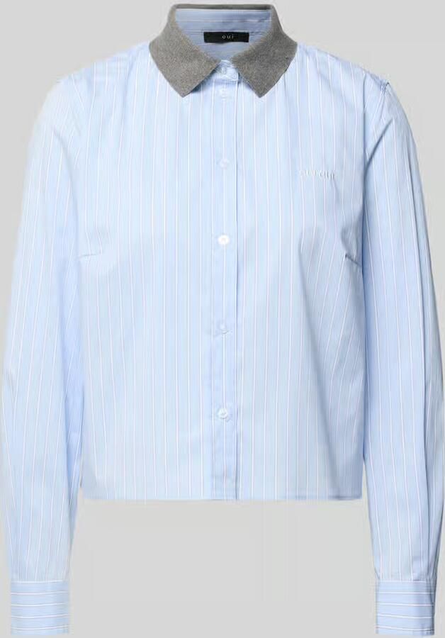 Oui Relaxed fit overhemdblouse met overhemdkraag model 'Nina' - Foto 2