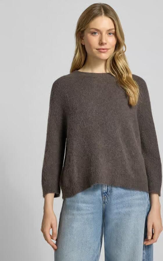 Oui Relaxed fit pullover met alpaca in gebreide look - Foto 2
