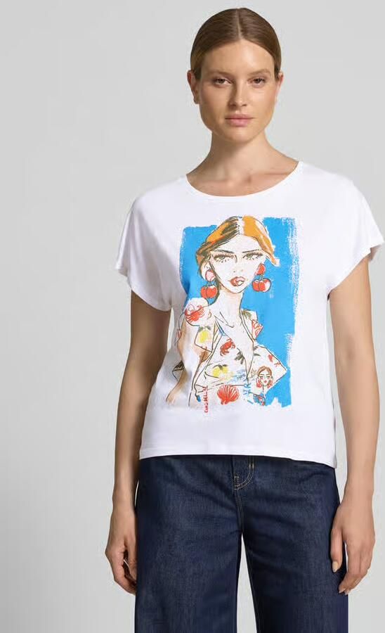 Oui relaxed fit T-shirt met motiefprint - Foto 2