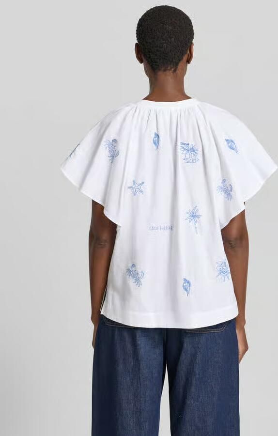 Oui relaxed fit wikkelblouse met stitchings - Foto 2