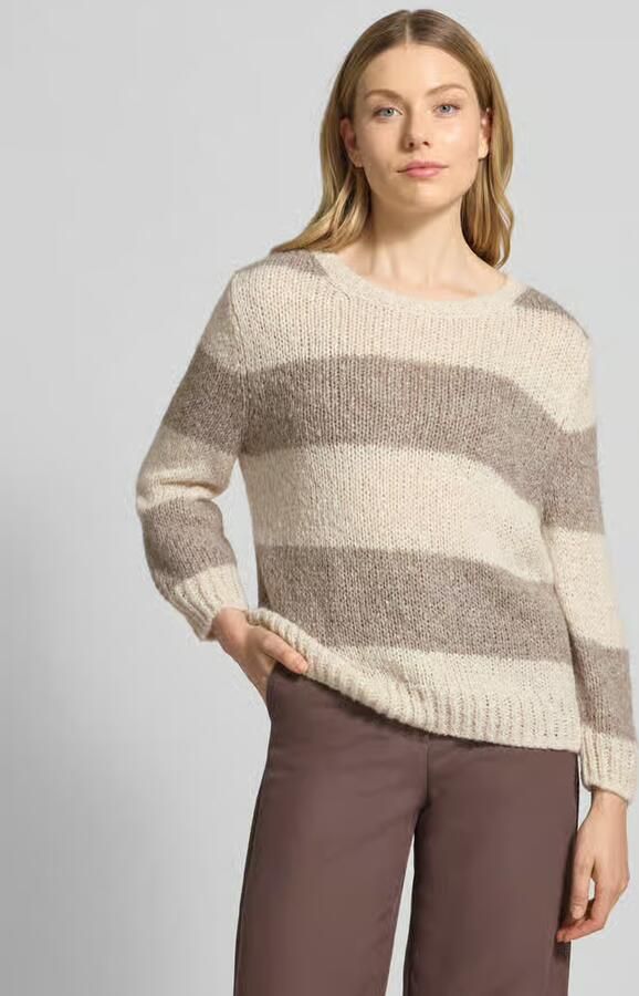Oui Relaxed pullover in gebreide look met wol en mohair - Foto 2