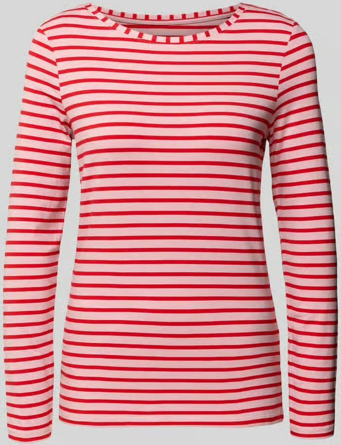 Oui Shirt met lange mouwen en geribde ronde hals model 'SUMIKO' - Foto 2