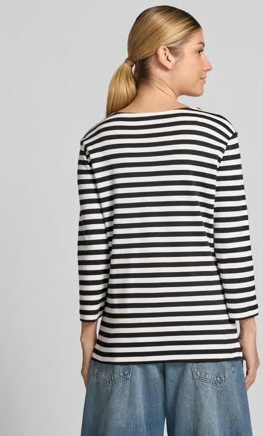 Oui Shirt met lange mouwen in all-over look met 3 4-mouw - Foto 3
