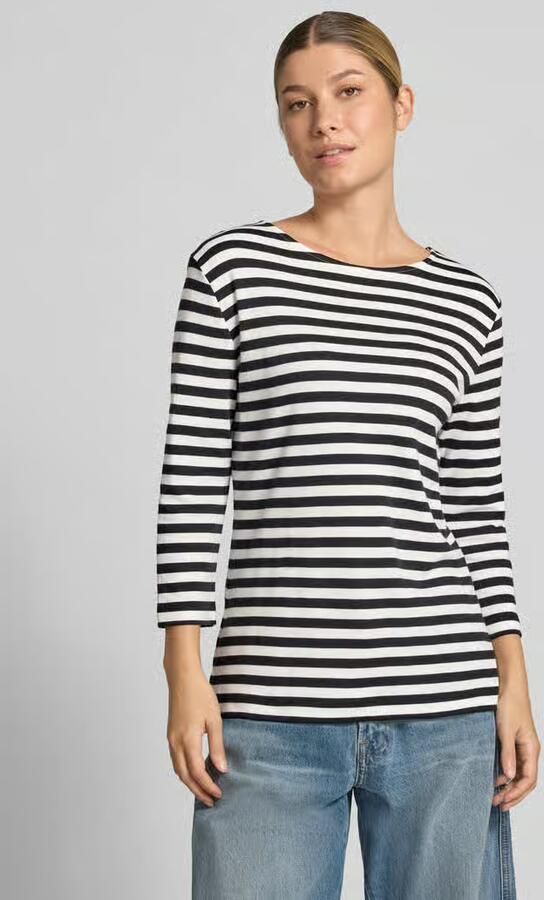 Oui Shirt met lange mouwen in all-over look met 3 4-mouw - Foto 2