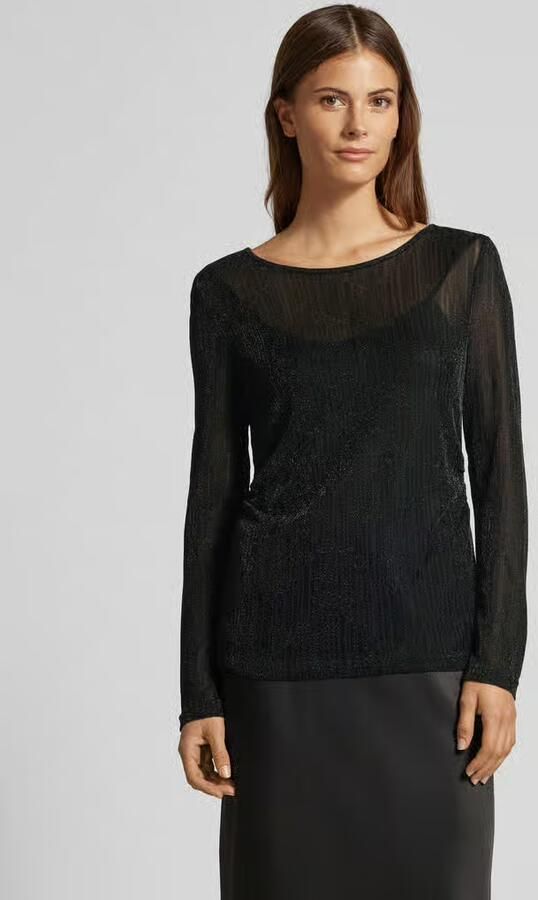 Oui Shirt met lange mouwen in semi-transparant design - Foto 2