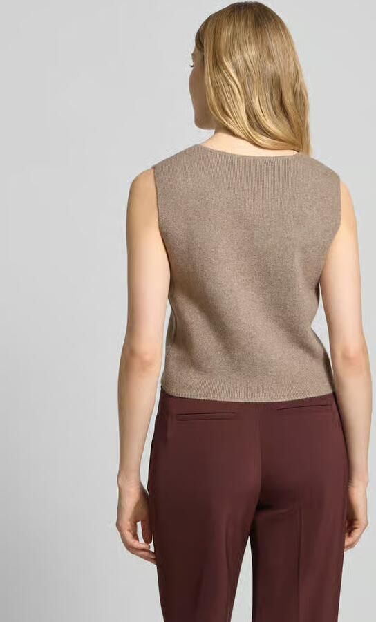 Oui Slim fit mouwloos vest met wol