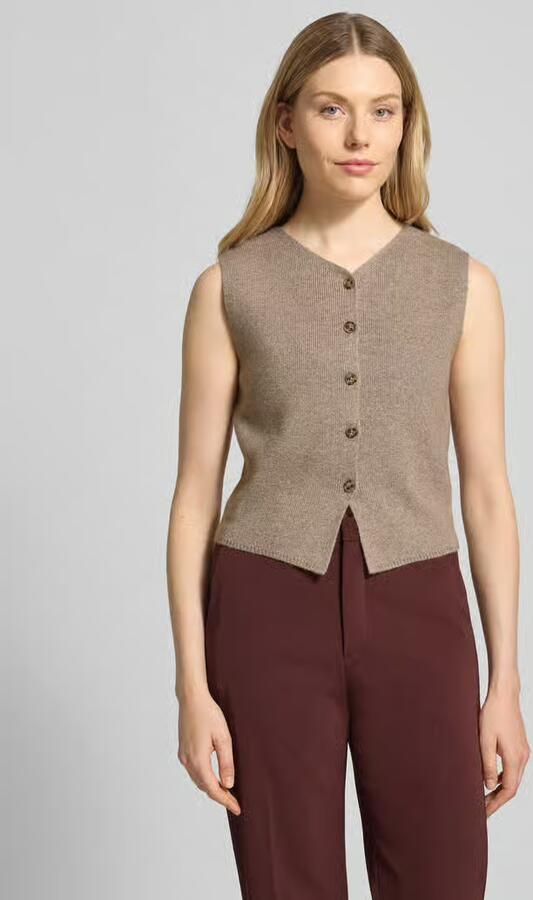 Oui Slim fit mouwloos vest met wol - Foto 2