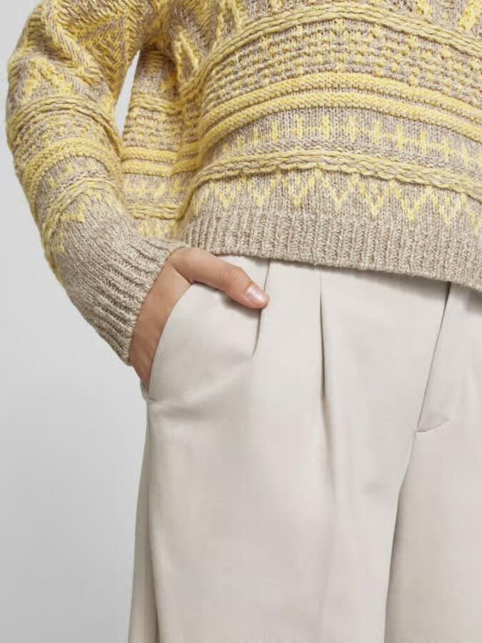 Oui Stoffen broek met Franse steekzakken