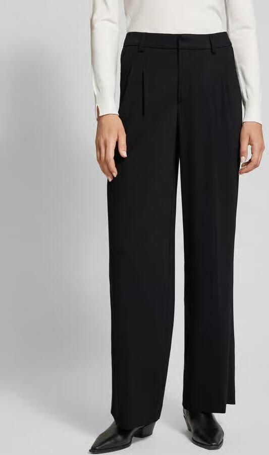 Oui Stoffen broek met Franse steekzakken